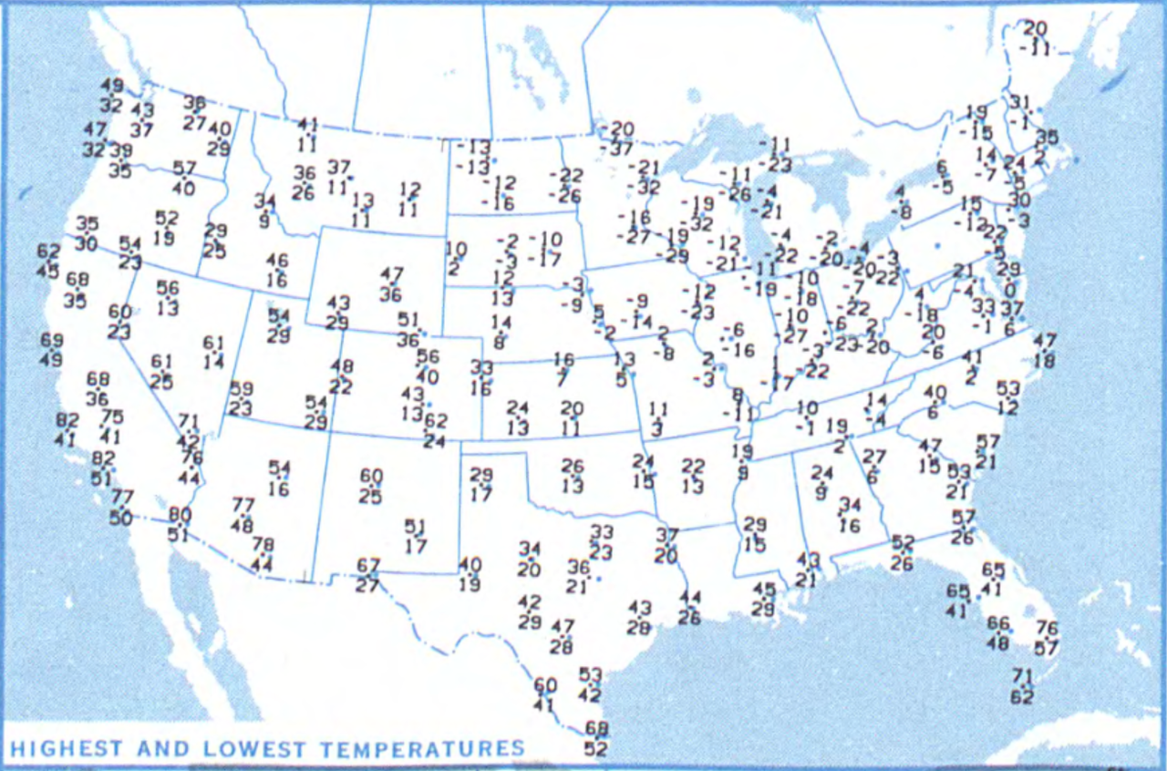 January 1994 Temperatures